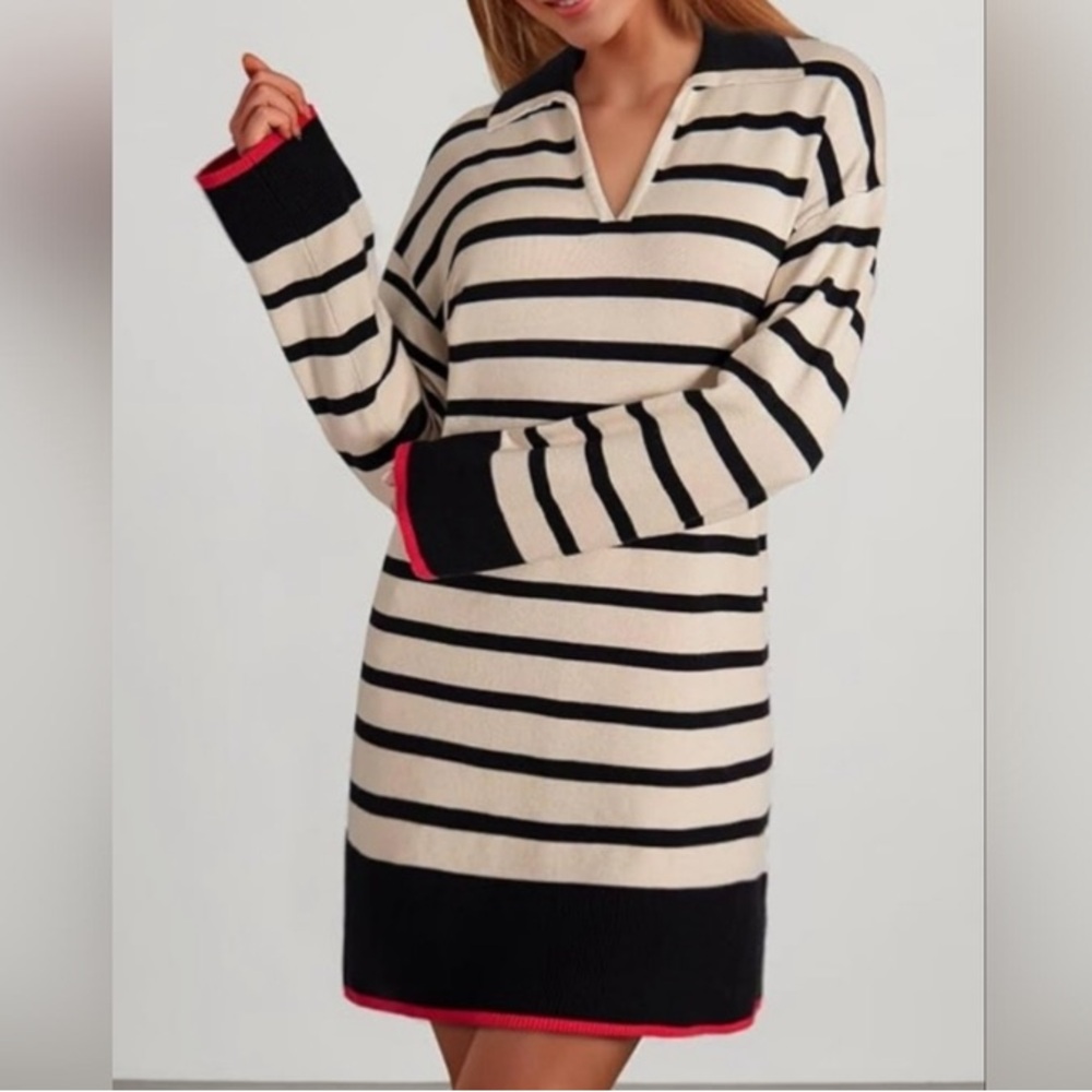 Amazon striped sweater dress sz XL